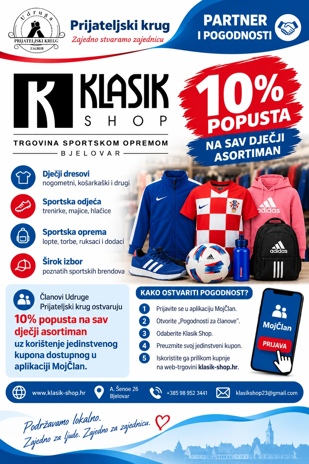 Prijateljski krug – članovi ostvaruju 10% popusta na dječji asortiman u Klasik Shopu