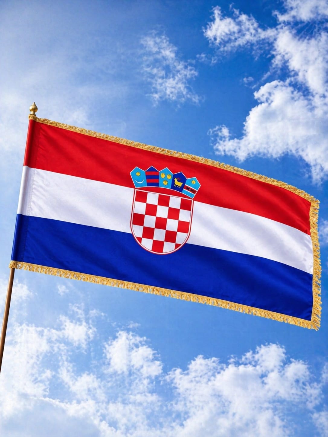 Službena Hrvatska zastava sa resicama