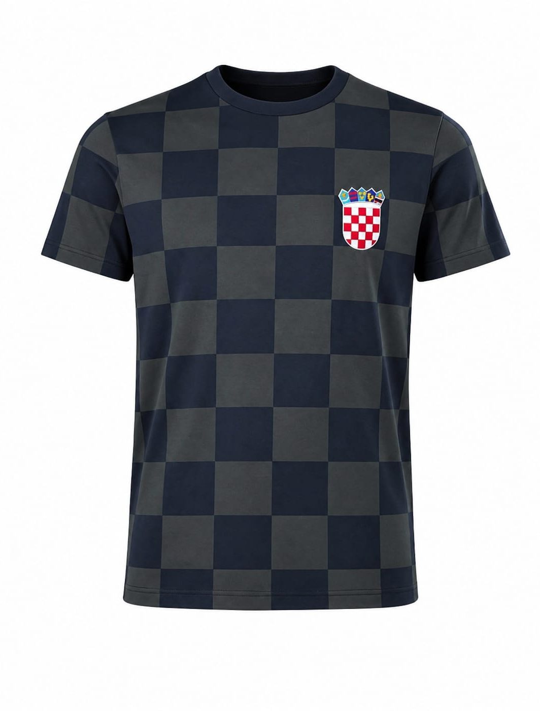 Muška majica s hrvatskim uzorkom – plavo-siva (S–XXL)