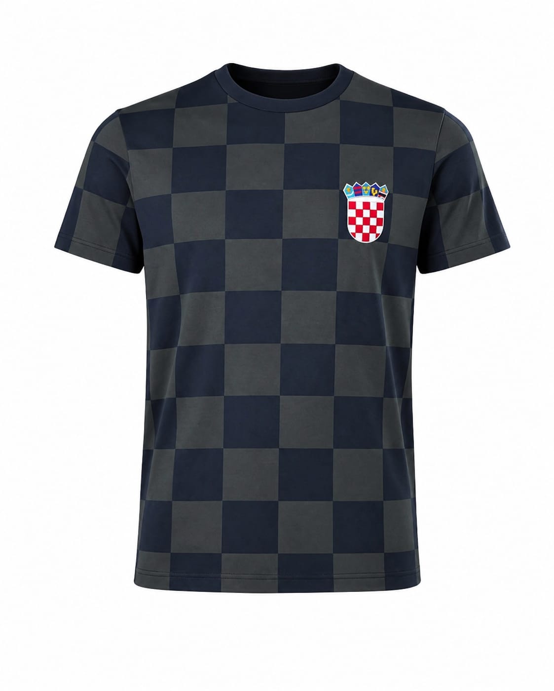 Muška majica s hrvatskim uzorkom – plavo-siva (S–XXL)