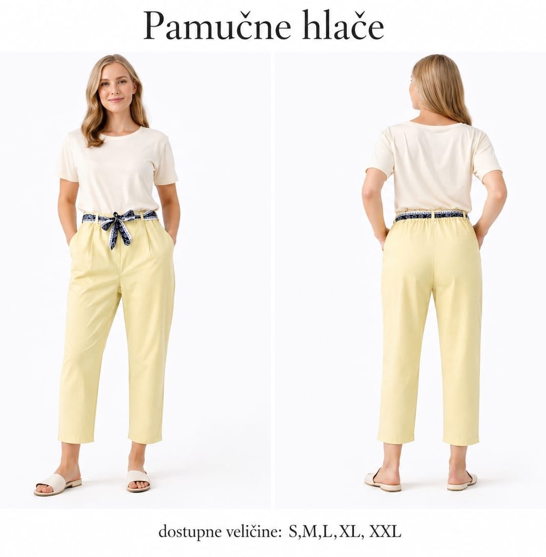 Pamučne ženske hlače – udobne i elastične (S–XXL)