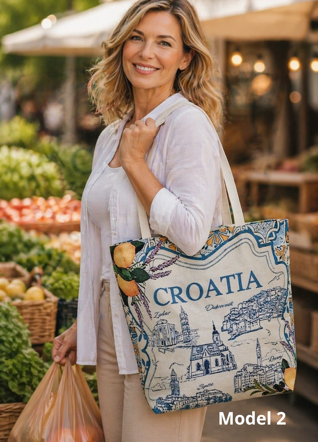 Torba za kupovinu s hrvatskim motivima – Croatia Collection