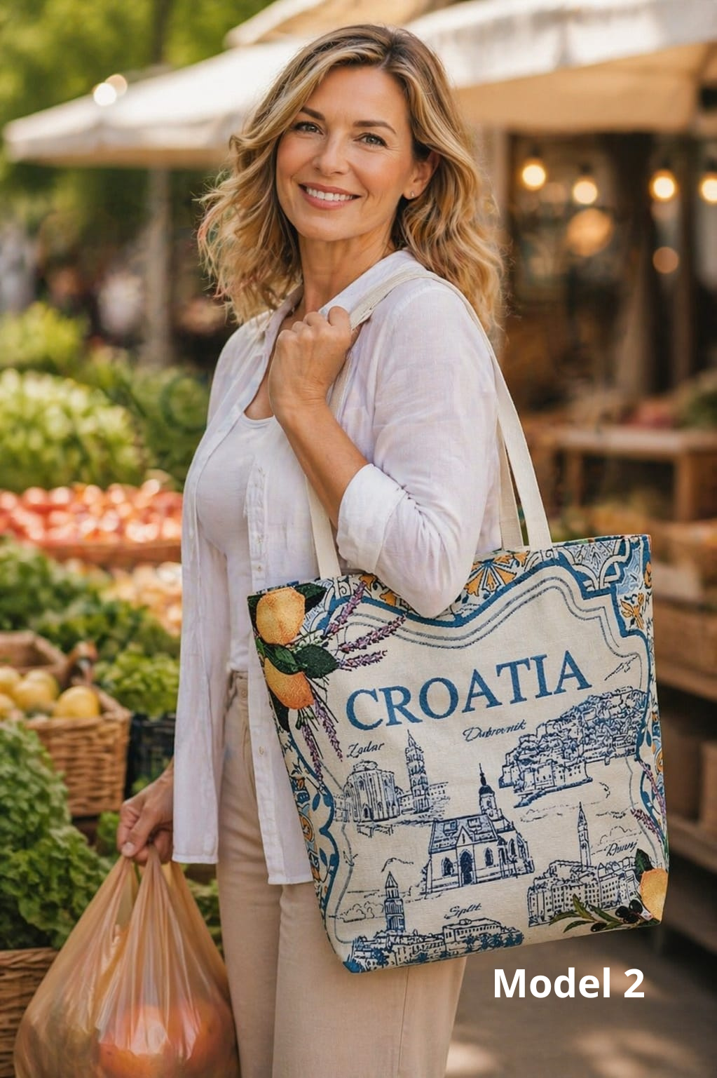Torba za kupovinu s hrvatskim motivima – Croatia Collection
