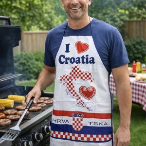 Nova pregača CROATIA – savršena za roštilj i kuhinju! – Navijački rekviziti