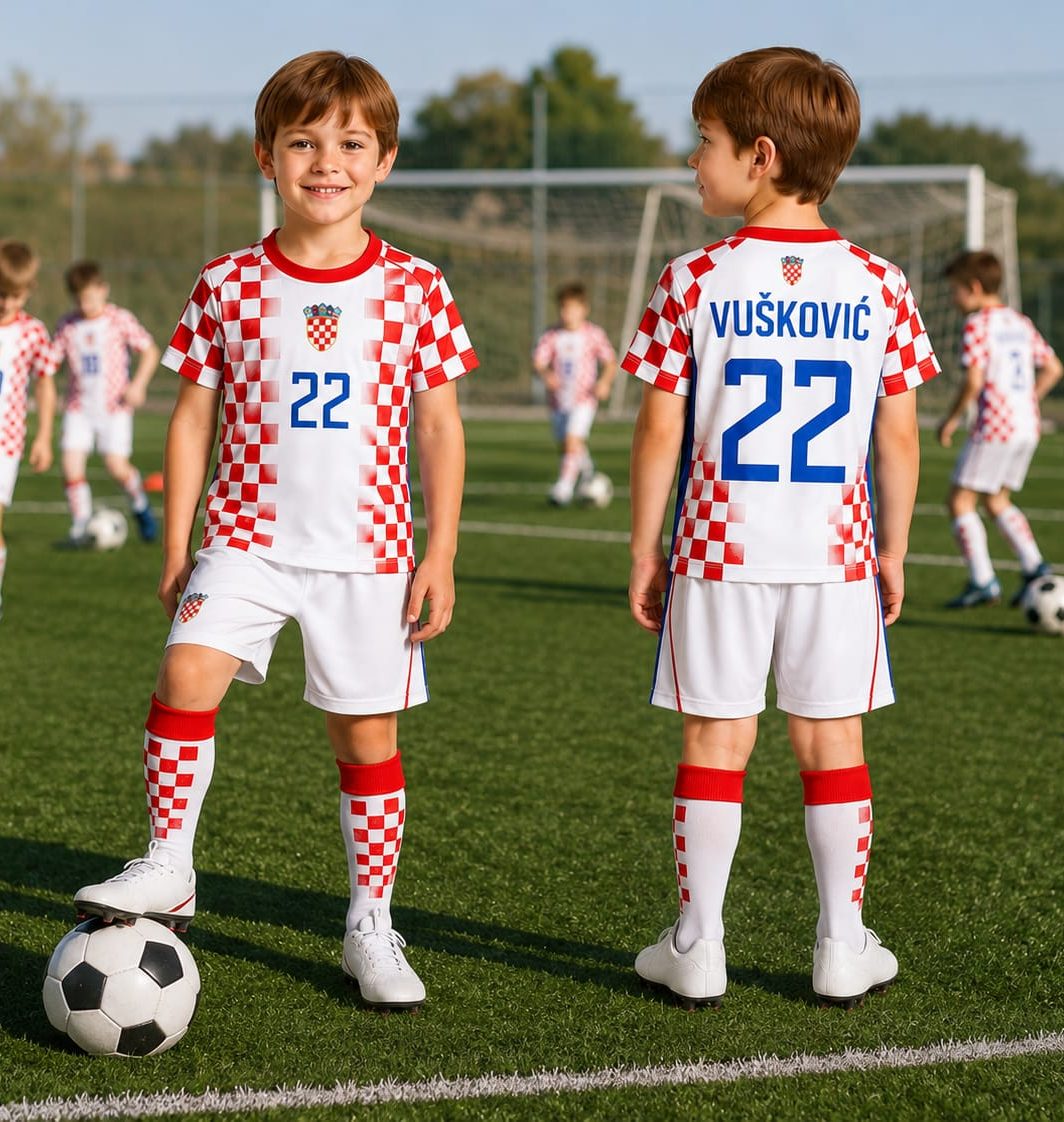 Dječji hrvatski nogometni komplet Vušković 2026