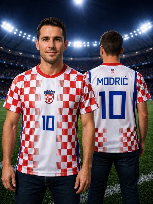 Hrvatski nogometni dres 2026 – odrasli (crveno-bijeli) – Nogometni dresovi