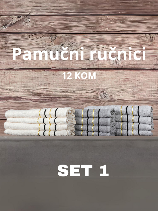 Pamučni ručnici (90cmx50cm) 12kom – Dom i kućanstvo
