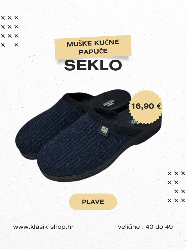 Muške kućne papuče SEKLO – Klompe i natikaće – fotografija 2