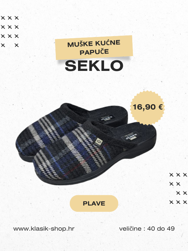Muške kućne papuče SEKLO – Klompe i natikaće