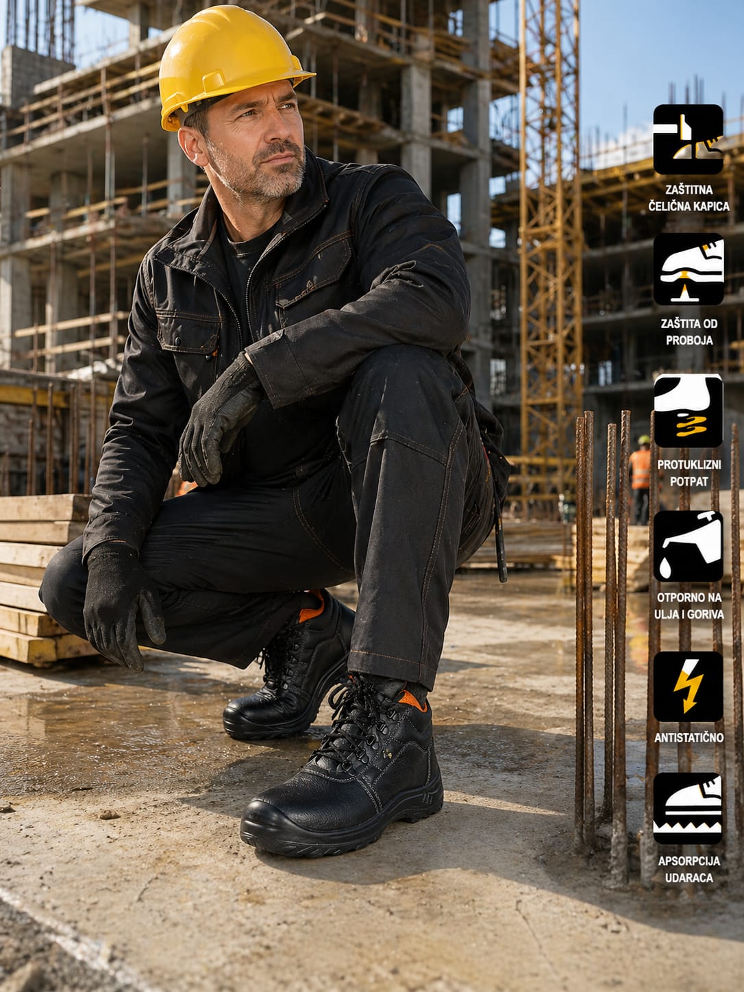 Radne zaštitne cipele visoke – čelična kapica (GGS Safety Shoes) – Muškarci