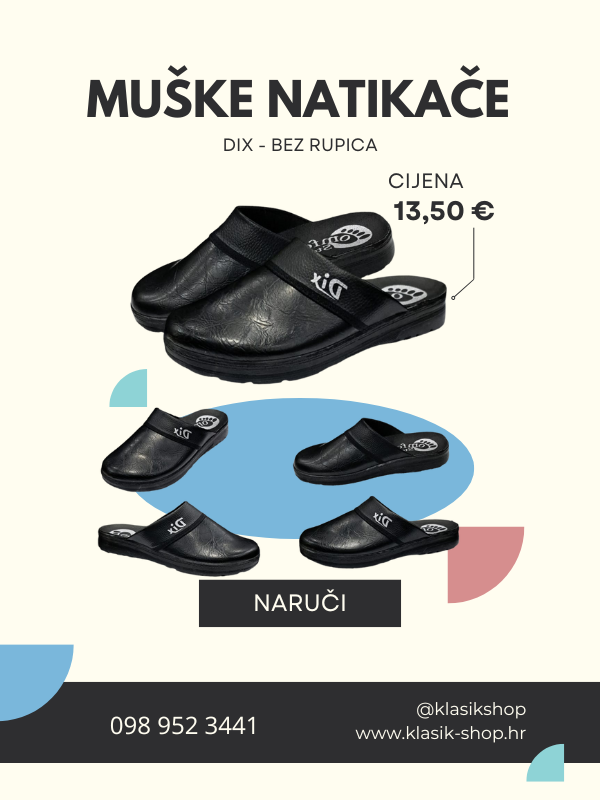 Muške natikače Dix – bez rupica – Klompe i natikaće