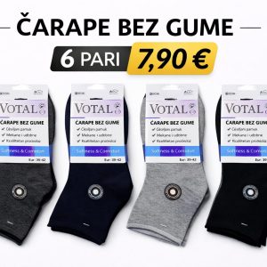 Muške čarape bez gume – 6 pari | Pamučne, udobne