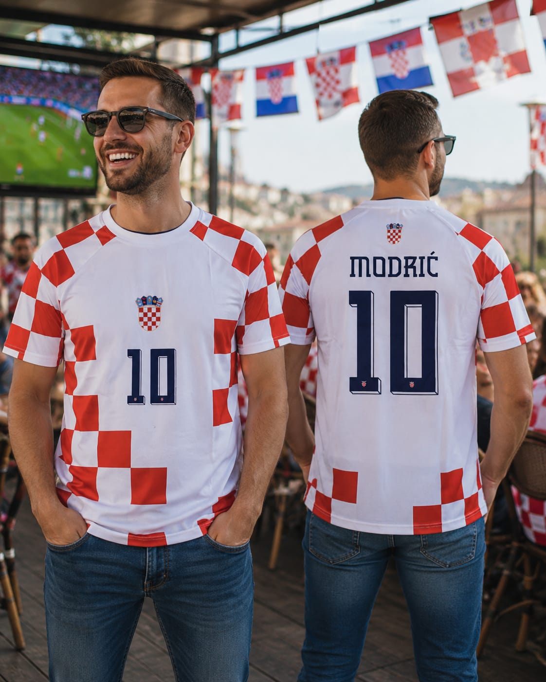 Odrasli dres Modrić 10 – Model 103 – crveno bijela – Nogometni dresovi