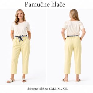 Pamučne ženske hlače – udobne i elastične (S–XXL)