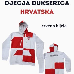 Dječja dukserica Hrvatska, plava i crveno bijela – Djeca