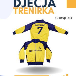 Dječja trenirka Ronaldo #7 – gornji dio, žuto-plava – Djeca