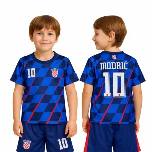 Dječji nogometni komplet Modrić 10 – plavi set majica i hlačice (Model 103) – Nogometni dresovi