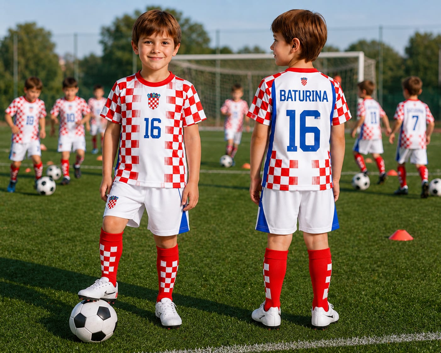 Dječji hrvatski nogometni komplet 2026 - Baturina – Nogometni dresovi