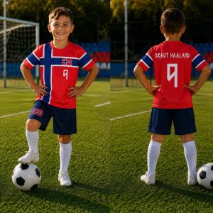 Haaland Norveška dječji nogometni komplet – Nogometni dresovi
