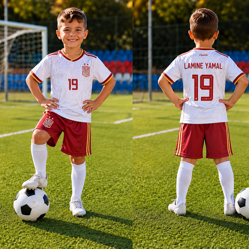 Dječji dres komplet Lamine Yamal 19 – Španjolska - Slika 2