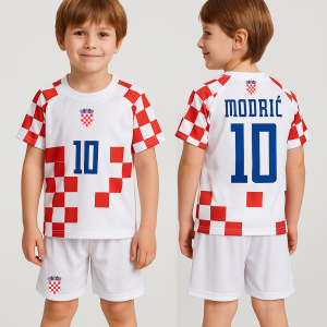 Dječji nogometni dres Modrić Hrvatska #10 – Model 103, majica + hlačice – Nogometni dresovi